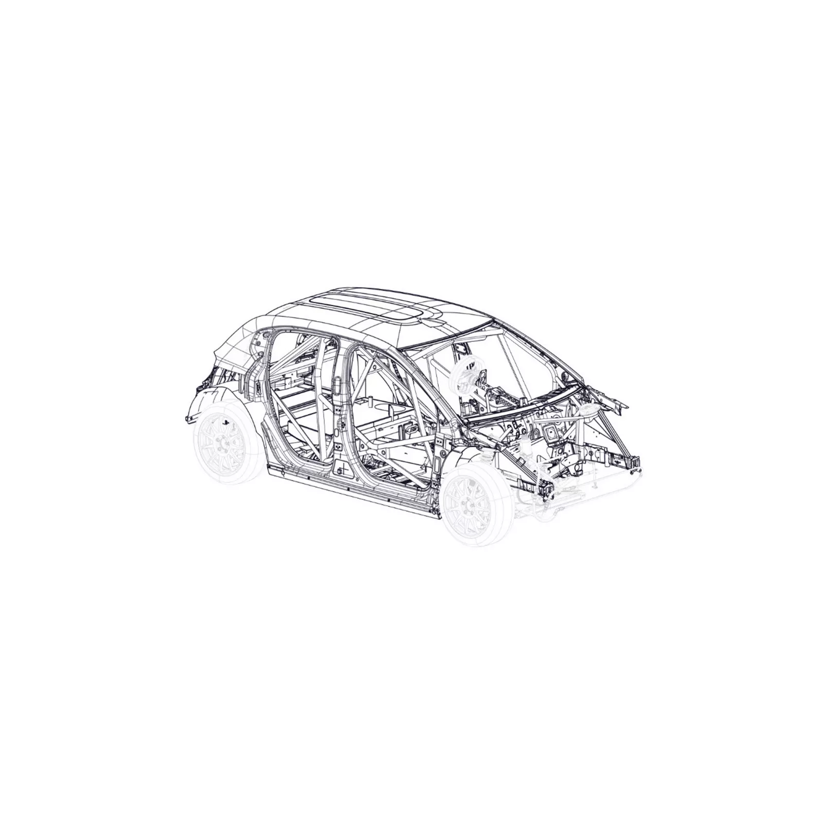 K9A Ensemble Coque Arceautée - C3 Rally2 - Boutique Citroën Racing